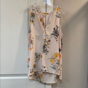 Lila Rose, Floral Print Top - Yellow and Light rose pink